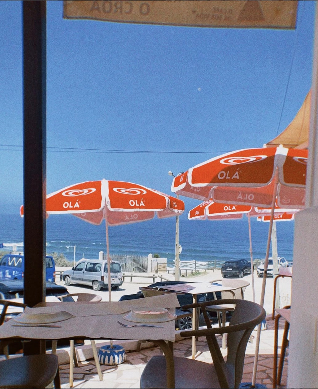 A esplanada do Crôa sobre a Praia Grande